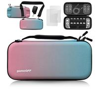 gameOFF Carrying Case for Nintendo Switch 2 Model 2025 , Protective Case Include Holder for 10 Cartridges - Hard Shell Travel Bag for Switch Accessories, Shockproof Bag, Color Pink Mint