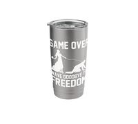 Gameover Wave Goodbye to Freedom Funny Wedding Stainless Steel Insulated Tumbler
