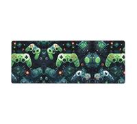 Gamepad Circuit Version Keyboard Mouse Pad (12x31.5 inches), Suitable for Computer, Console, Office, Game, Study Extra Large Keyboard Mouse Desk pad,
