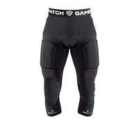 Gamepatch 3/4 Tights with Full Protection | Shock Absorbing Technology for Knees Thighs Hips | Men Women Kids, Black, Size M