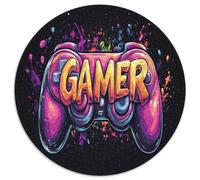 Gamer 1000 Piece Round Puzzles for Kids And Adults Educational Games Colorful for Impossible for Creative for Teenagers And Adults 1000pcs (67.5x67.5cm)