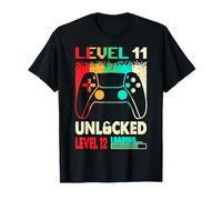 Gamer 11th Birthday For 11 Years Old Funny Level 11 Unlocked T-Shirt