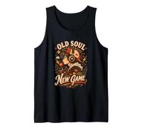 Gamer Anime Retro Arcade Gaming Old Soul New Game Player Tank Top