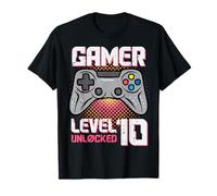 Gamer Birthday Level 10 Unlocked 10th Bday Party Boys Girls T-Shirt