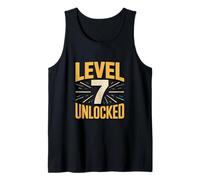 Gamer Birthday Level 7 Unlocked Seventh Party Tank Top