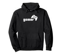 Gamer Brand Logo White Puma Gaming Video Games Nerd Pullover Hoodie