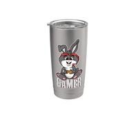 Gamer Bunny Happy Easter Costume with Headset an Controller Stainless Steel Insulated Tumbler