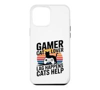 Gamer Cat Lover Lag Happens Cats Help Gaming Case for iPhone 12 Pro Max