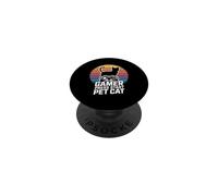 Gamer Cat Lover Press Start Pet Cat Retro PopSockets Adhesive PopGrip