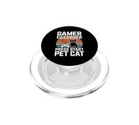 Gamer Cat Lover Press Start Pet Cat Retro PopSockets PopGrip for MagSafe