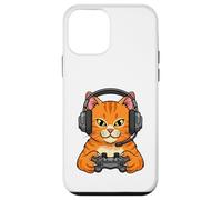 Gamer Cat Orange Tabby Wearing Headset Playing Video Games Case for iPhone 12 mini