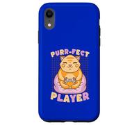 Gamer Cat Purr-fect Player Cute Gaming Case for iPhone XR