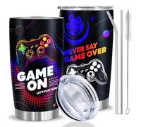 Gamer Coffee Tumbler Stainless Steel Mug With Lid , 20oz Insulated Cup Vacuum Novelty Game Lovers Gifts Mugs For Gamers Men , Gaming Tumblers Gaming Stuff Teen Boy Gifts , Teen Boys Gamer Gift Ideas