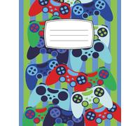 Gamer Composition Notebook note taking gaming controller themed 100pg Wide Ruled boys girls writing studying