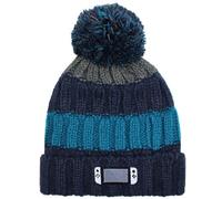 Gamer Console Boys Navy Striped Chunky Knitted Bobble Hat (5-12 Years)
