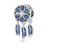 Gamer Console Headset Earphones Cat Dreamcatcher Sun Flower Moon Star Charm Bead Pendant 925 Sterling Silver Compatible With Pandora Charm Moments Bracelet (Crystal Dreamcatcher)