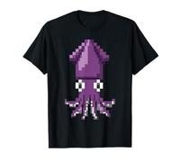 Gamer Cute Pixel Squid Video Game T-Shirt