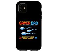 Gamer Dad Since My Kids Were Pixels Funny 80s 90s Adult Case for iPhone 11