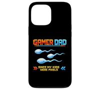 Gamer Dad Since My Kids Were Pixels Funny 80s 90s Adult Case for iPhone 13 Pro Max