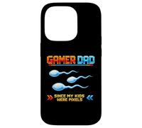 Gamer Dad Since My Kids Were Pixels Funny 80s 90s Adult Case for iPhone 14 Pro