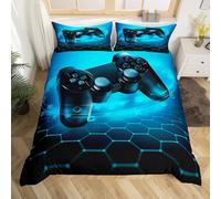 Gamer Duvet Cover Set For Boys Video Games Bedding Set Double Size Player Gaming Comforter Cover For Kids Teens Girls Game Room Decor 3 Pcs One Gamepad Duvet Cover And Two Pillowcase In One Bag