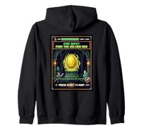 Gamer Easter Side Quest Find the Golden Egg Retro Gaming Zip Hoodie