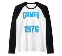 Gamer Estimated 1976 50th Birthday Video Gaming Man Woman Raglan Baseball Tee