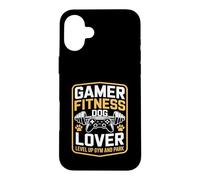Gamer Fitness Dog Lover Level Up In Gym And Park Case for iPhone 16 Plus