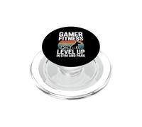Gamer Fitness Level Up In Gym And Park PopSockets PopGrip for MagSafe