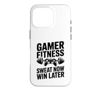 Gamer Fitness Sweat Now Win Later Gaming Workout Case for iPhone 16 Pro