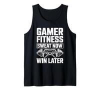 Gamer Fitness Sweat Now Win Later Gaming Workout Tank Top