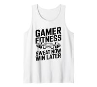Gamer Fitness Sweat Now Win Later Gaming Workout Tank Top
