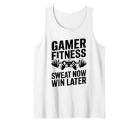 Gamer Fitness Sweat Now Win Later Gaming Workout Tank Top