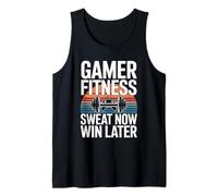 Gamer Fitness Sweat Now Win Later Gaming Workout Tank Top