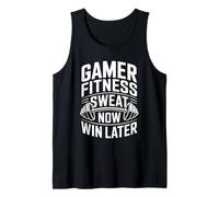 Gamer Fitness Sweat Now Win Later Gaming Workout Tank Top