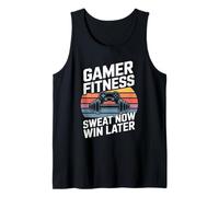 Gamer Fitness Sweat Now Win Later Gaming Workout Tank Top