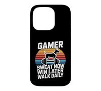 Gamer Fitness Sweat Now Win Later Walk Daily Gaming Workout Case for iPhone 14 Pro