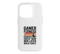 Gamer Fitness Sweat Now Win Later Walk Daily Gaming Workout Case for iPhone 14 Pro