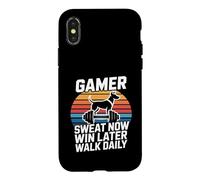 Gamer Fitness Sweat Now Win Later Walk Daily Gaming Workout Case for iPhone X/XS