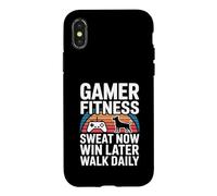 Gamer Fitness Sweat Now Win Later Walk Daily Gaming Workout Case for iPhone X/XS