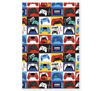 Gamer For Life Fleece Blanket - Gaming Controller Levels Design - Bed Throw Super Soft Blanket - 100% Polyester - 100 x 150cm
