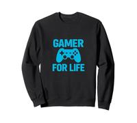 Gamer For Life Retro Game Controller Design Sweatshirt