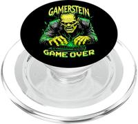 Gamer Frankenstein Gamerstein Game Over Funny Halloween PopSockets PopGrip for MagSafe