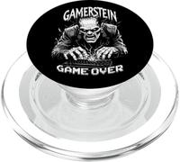 Gamer Frankenstein Gamerstein Game Over Funny Halloween PopSockets PopGrip for MagSafe