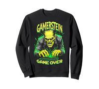 Gamer Frankenstein Gamerstein Game Over Funny Halloween Sweatshirt