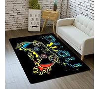 Gamer Galaxy Carpets for Bedrooms Teenager Boy Gril Kids Anime Gaming Starry Sky Bed Rugs Bedroom Living Room Decorations Floor Indoor Area Rugs Washable Non-Slip Pads (Black,45x120 cm)