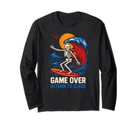 Gamer Game Over Return To Class Retro Boys First Day Long Sleeve T-Shirt