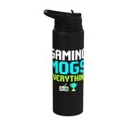 Gamer Gaming Mogs Everything Esports Controller Stainless Steel Insulated Water Bottle