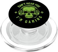 Gamer Gaming Skull Headset - Can't Hear You PopSockets PopGrip for MagSafe