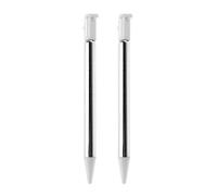Gamer Gear 3DS Stylus - White Retractable Touch Screen Pen - Pack of 2 Dual Function Stylus - Extendable Fine Tip for Control Video Games